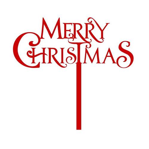 Merry Christmas Cake Toppers 3