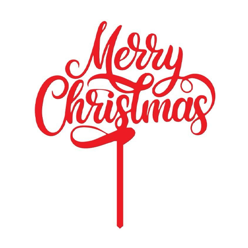 Merry Christmas cake topper 1