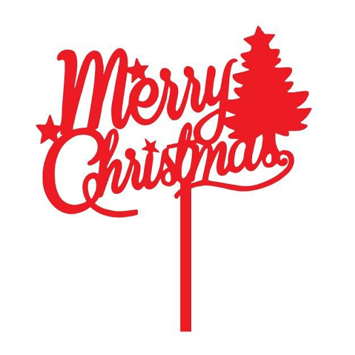 Merry christmas Cake topper 2