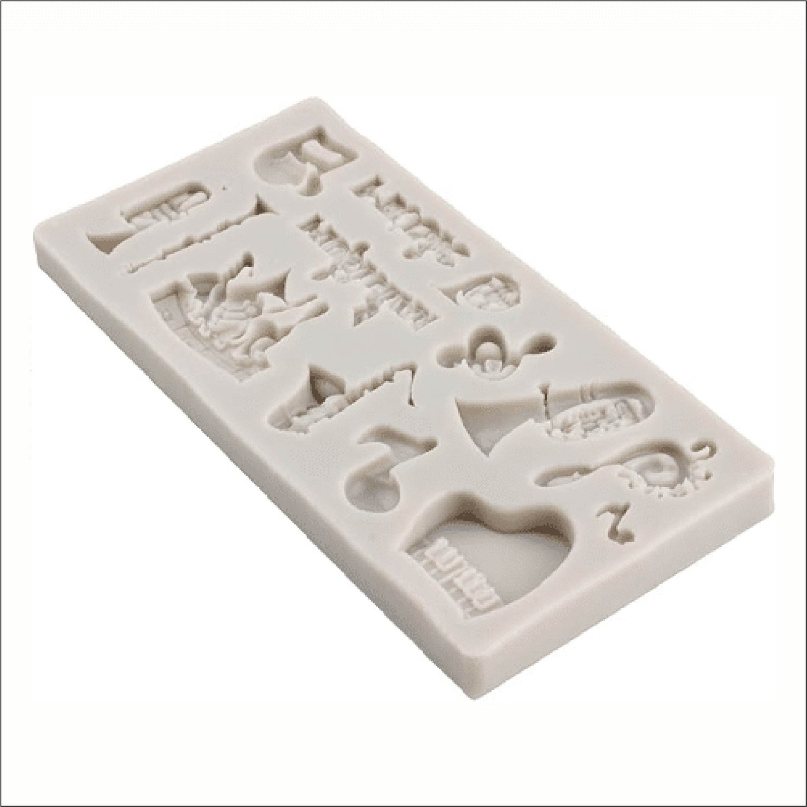 Music Instruments Music Theme 3D Shape Silicone Fondant Mould