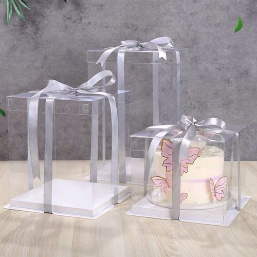 Square clear Cake boxes
