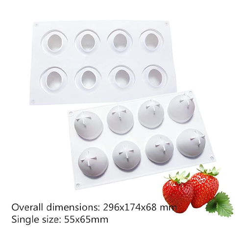 Strawberry shape silicone mould size