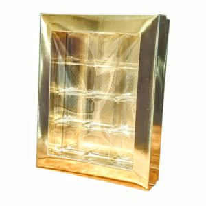 12 Cavity Square Shape Gold Colour Chocolate & Dates Box 1