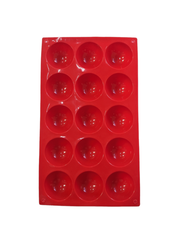 15-Cavity Large Half Sphere Shaped Silicone Mould - Image 2