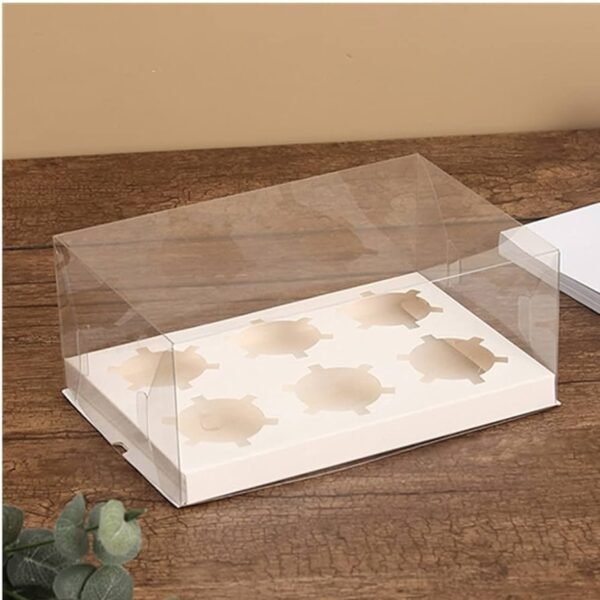 Transparent Cupcake box 6 Holes