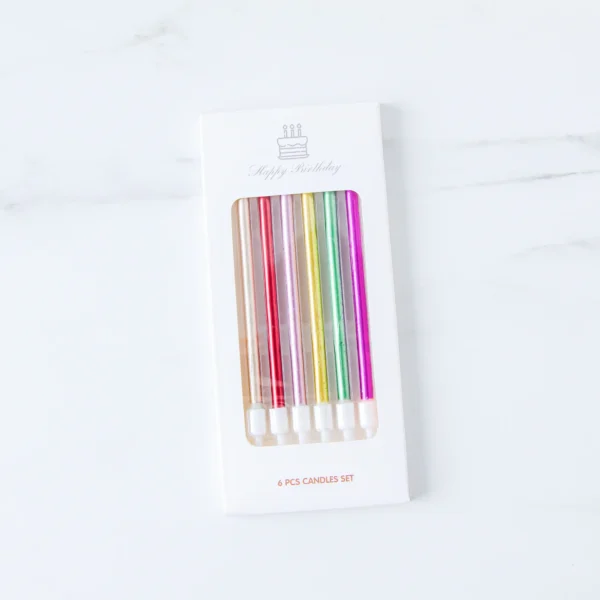 Colourful Cake Candle 6pcs Set