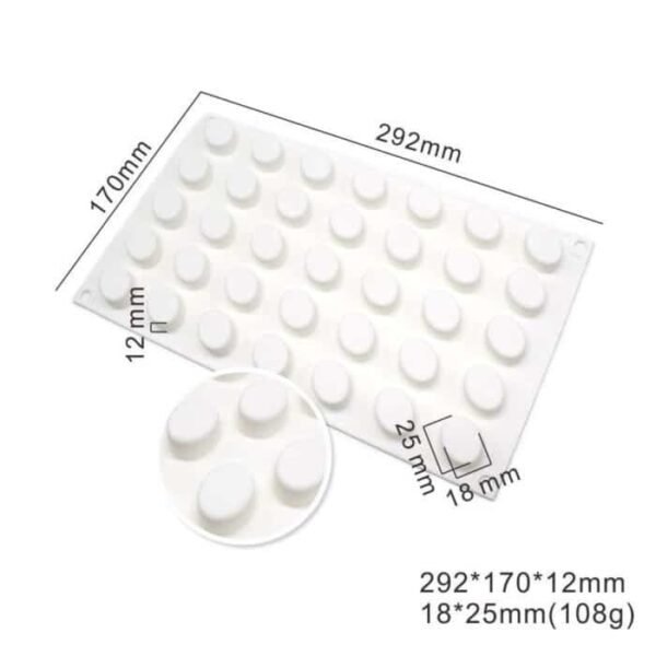 35 Cavity Hard Candy Shape Chocolate, Jelly Silicone Mould 1pc - Image 2