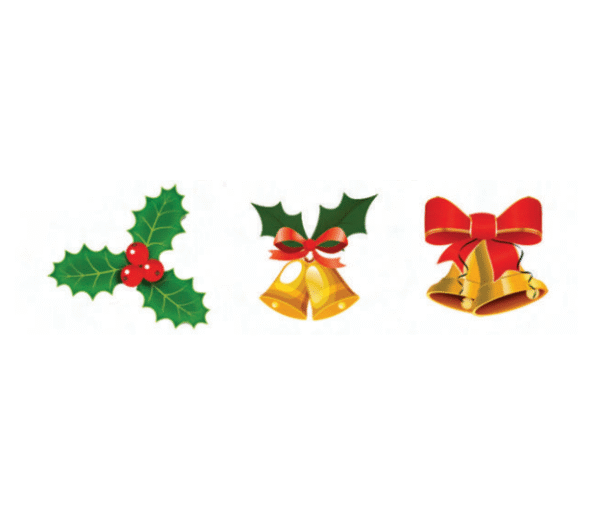 Edible Pre Cut Wafer Paper - Christmas Bells Set Per Pack 10pcs