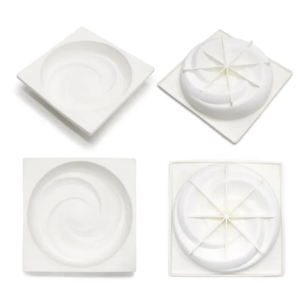 Circular Spiral Shaped Mousse Cake, Chocolate, Jelly, Candy Silicone Mould - Image 2