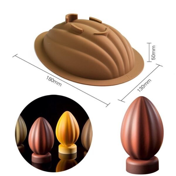 Easter Cocoa Bean Egg Shaped Chocolate, Jelly, Candy Silicone Mould - Image 2