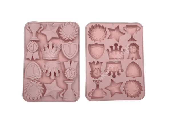 Crown Star Trophy Medal Silicone Mould