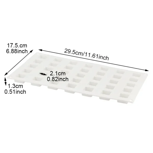 35 Cavity Cube Shape Chocolate Silicone Mould - Image 3