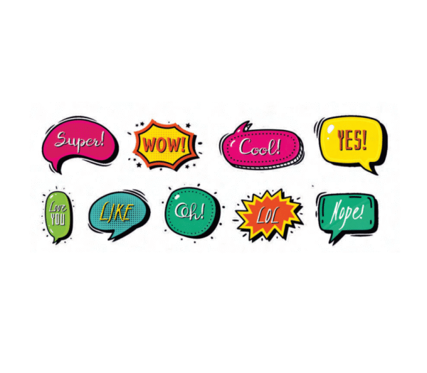 Edible Pre Cut Wafer Paper - Dialogue Concept Set Per Pack 10pcs