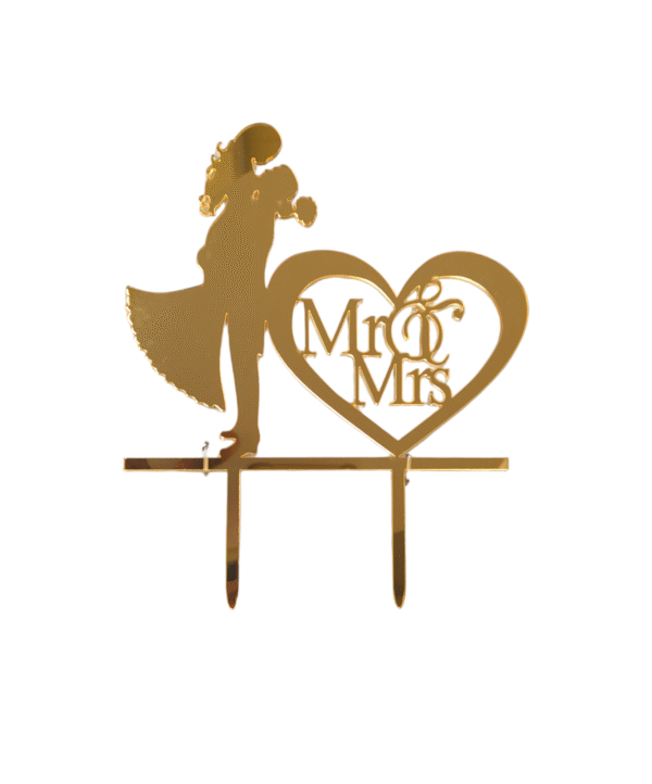 Mr and Mrs Wedding Cake Topper Version 1