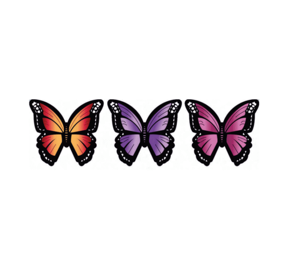 Edible Pre Cut Wafer Paper - Mini Multicolour Butterflies Set Per Pack 10pcs
