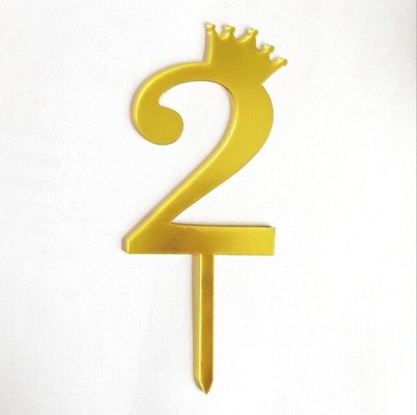 Number Two Birthday Cake Topper