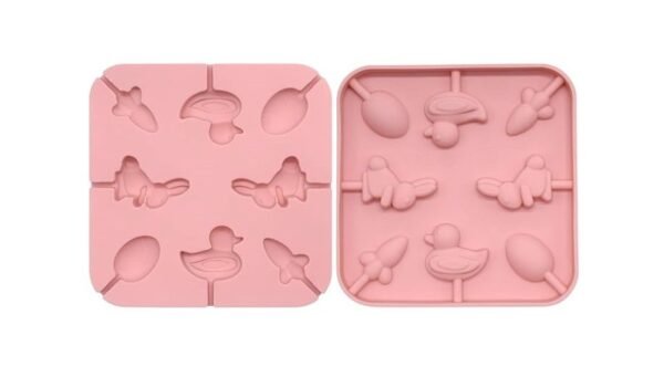 8 Cavity Easter Rabbit,Duck,Carrot,Egg Shaped Chocolate, Jelly, Candy Lollipop Silicone Mould 1pc - Image 2