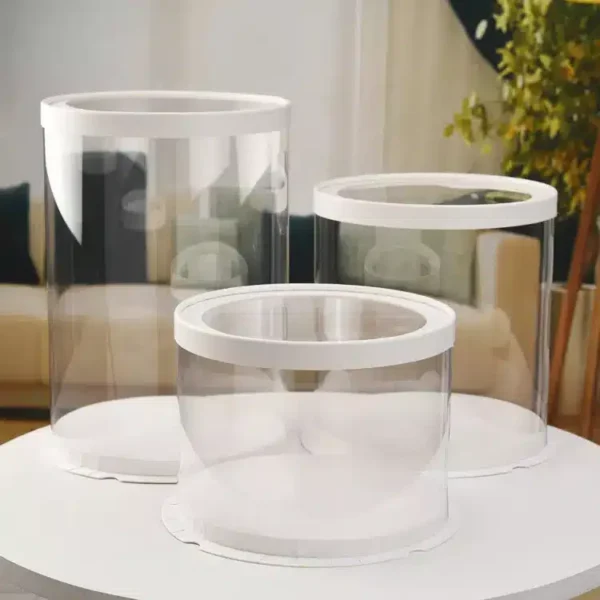 Round Clear Lid Tall Cake Box 34cm X 34cm x 18cm