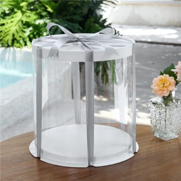 Round Clear Tall Cake Box 22cm X 22cm x 30cm