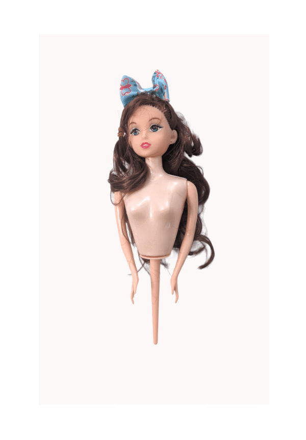 Sky Blue Ribbon Bow Doll Cake Toppers