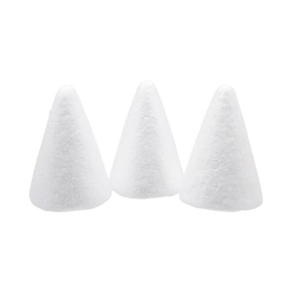 Mini Cone Shape Styrofoams 6.5cm(H) X 4cm(B) Set of 3