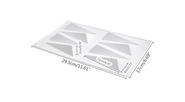 8 Cavity Triangular Diamond Shaped Silicone Mould 1pc - Image 2