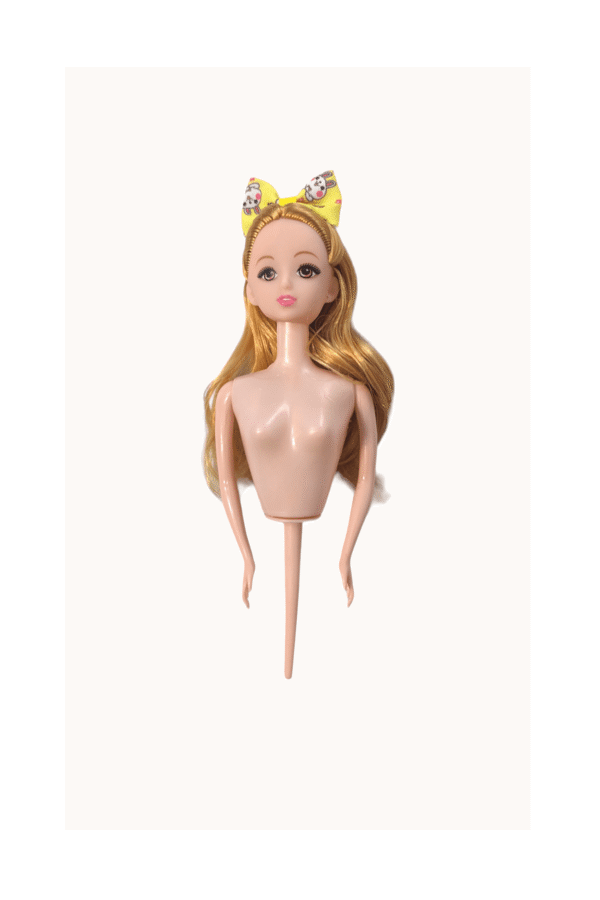 Yellow Ribbon Bow Doll Cake Toppers