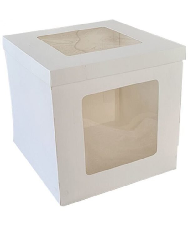 Tall Cake Box 20cm X 20cm X 20cm (Front & Top Window)