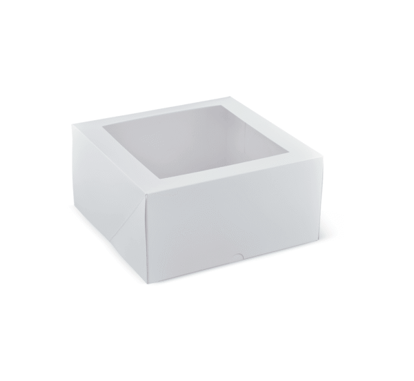 Cake Box White Window 26 x 26x 20cms Height