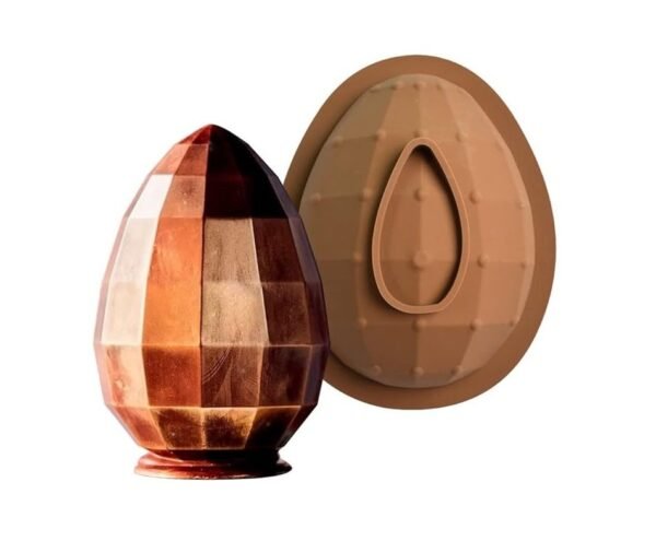 Easter Large Half Crystal Egg Shaped Chocolate Silicone Mould